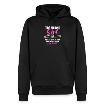 Trombone Girl Posaunenspieler Posaunist - Männer Premium Bio Hoodie - Schwarz - Vorne - Nico (187cm)