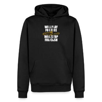 Gratuitement Tromboniste Tromboniste - Sweat à capuche Premium bio Homme - noir - Devant - Nico (187cm)