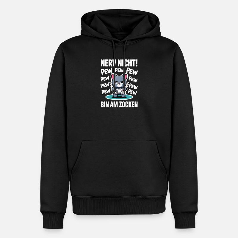 Courage Not I Gaming Cat Design - Sweat à capuche Premium bio Homme - noir