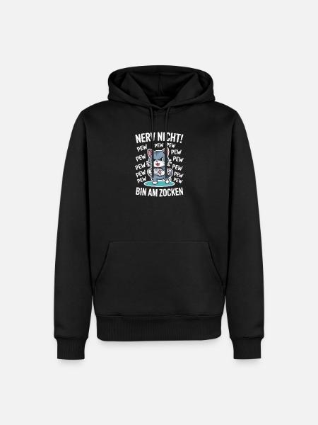 Courage Not I Gaming Cat Design - Sweat à capuche Premium bio Homme - noir