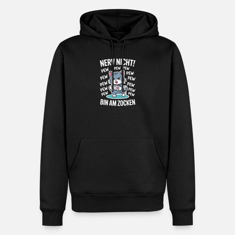 Courage Not I Gaming Cat Design - Sweat à capuche Premium bio Homme - noir