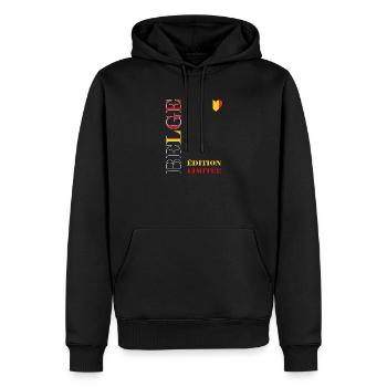 Belgium Limited Edition Graphic - Men’s Premium Organic Hoodie - black - Front - Nico (187cm)