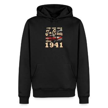Classic car built in 1941 born in 1941 - Men’s Premium Organic Hoodie - black - Front - Nico (187cm)