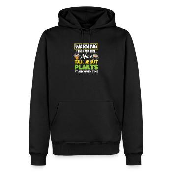My Talk About My Plants Pflanzenliebhaber Gärtner - Männer Premium Bio Hoodie - Schwarz - Vorne - Nico (187cm)
