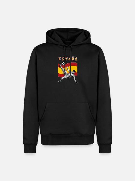Fußball Spanien Espana Flagge Fallrückzieher - Männer Premium Bio Hoodie - Schwarz