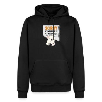 Chihuahua Chihuahueño Désolé Mon - Sweat à capuche Premium bio Homme - noir - Devant - Nico (187cm)