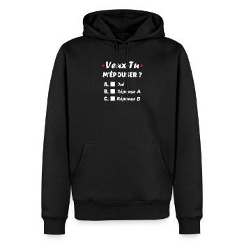 Do you want to marry me? Choice in Love - Men’s Premium Organic Hoodie - black - Front - Nico (187cm)