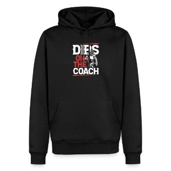 Dibs Ont L’Entraîneur Saison Joueur de football Fan - Sweat à capuche Premium bio Homme - noir - Devant - Nico (187cm)