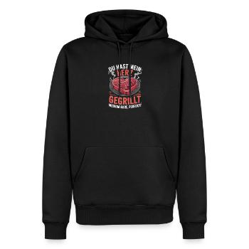  Du Hast Mein Herz Gegrillt Medium Rare Perfekt - Männer Premium Bio Hoodie - Schwarz - Vorne - Nico (187cm)