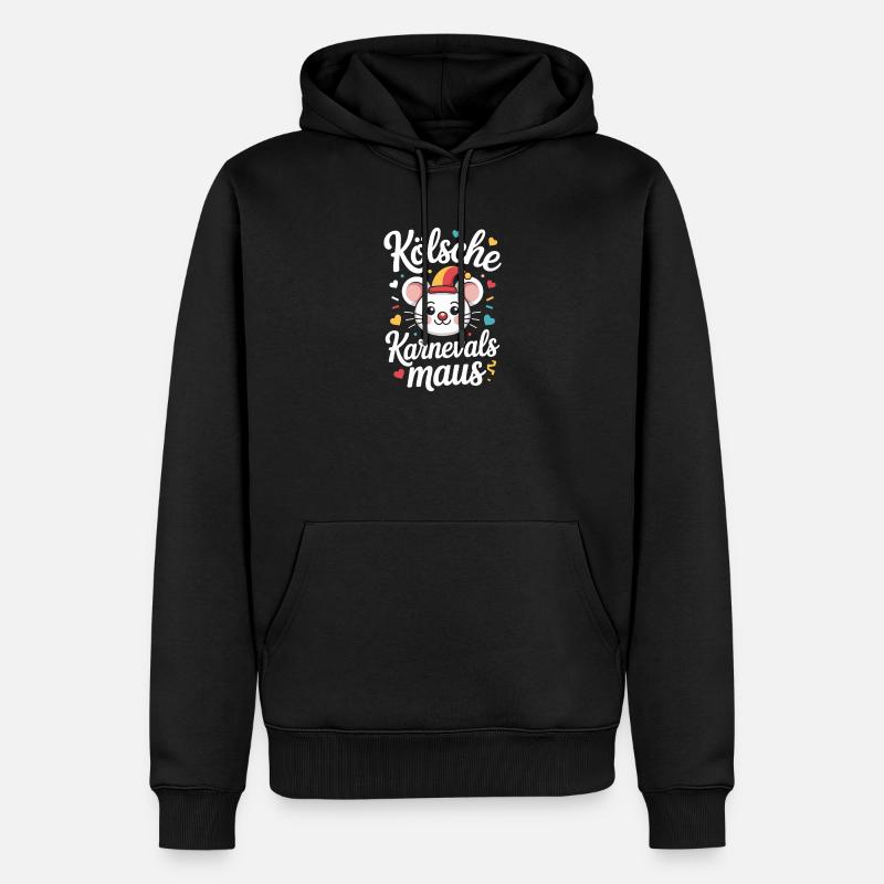 Kölsche Karnevalsmaus Karneval Köln Kölner Maus - Männer Premium Bio Hoodie - Schwarz