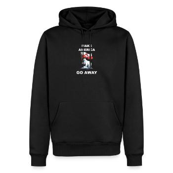 Grönland, lass Amerika verschwinden. - Männer Premium Bio Hoodie - Schwarz - Vorne - Nico (187cm)