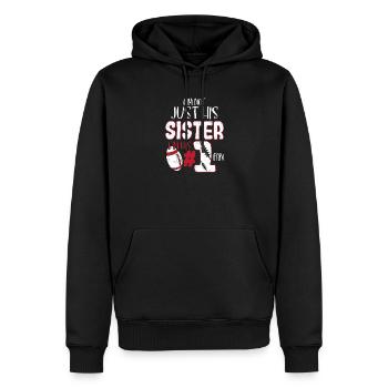 I'm Not Just His Sister I'm His #1 Fan Season Foot - Männer Premium Bio Hoodie - Schwarz - Vorne - Nico (187cm)