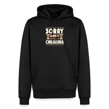 Chihuahua Chihuahueño Sorry I Have - Männer Premium Bio Hoodie - Schwarz - Vorne - Nico (187cm)