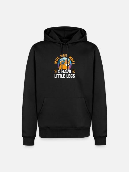 Attends-moi, j’ai de petites jambes - Sweat à capuche Premium bio Homme - noir