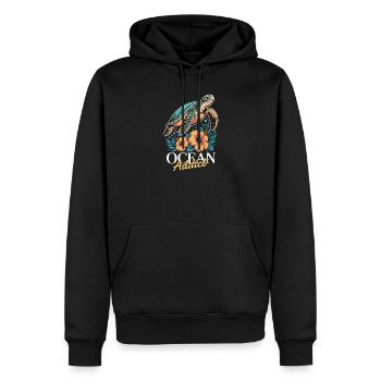 Sea Turtle Ocean Addict Design - Sweat à capuche Premium bio Homme - noir - Devant - Nico (187cm)