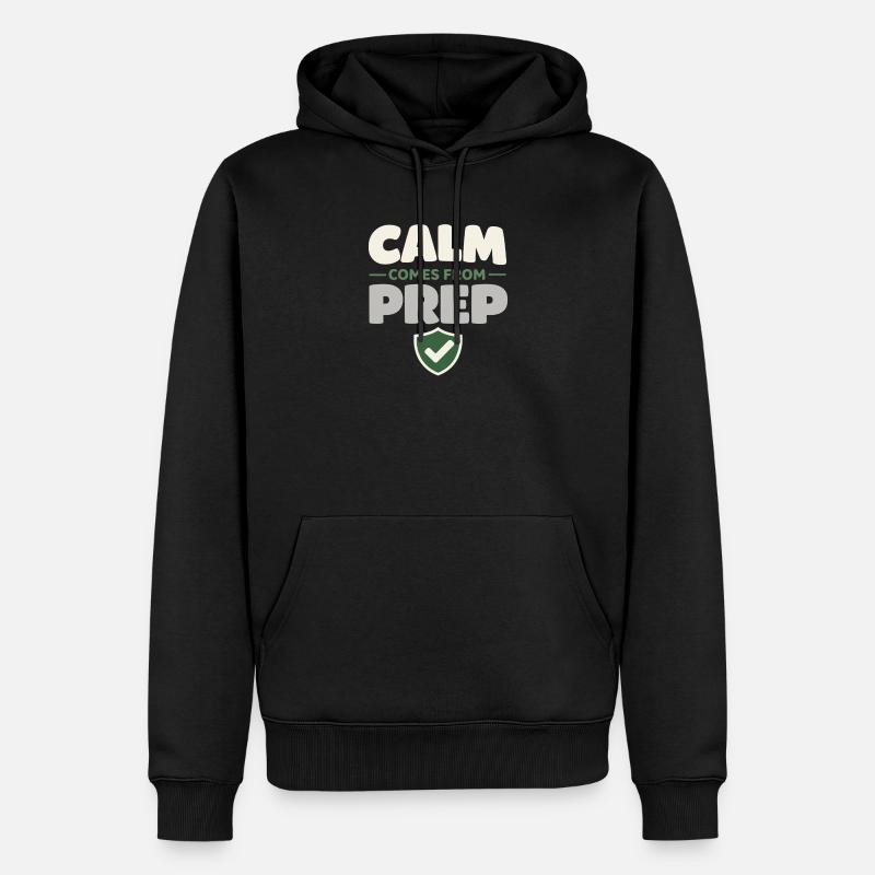 Ruhe Schlägt Panikbereitschaft, Lebensstil, - Männer Premium Bio Hoodie - Schwarz