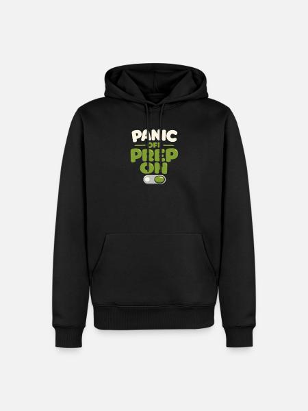 Calmness beats panic, lifestyle, - Men’s Premium Organic Hoodie - black
