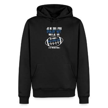 Supporter Castres Rugby Humour - Sweat à capuche Premium bio Homme - noir - Devant - Nico (187cm)