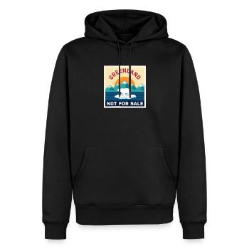 Groenland Pas à vendre Ours polaire - Sweat à capuche Premium bio Homme - noir - Devant - Nico (187cm)