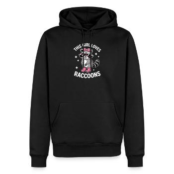 Paroles sur les ratons laveurs Blague sur les ratons laveurs Cadeau des ratons laveurs - Sweat à capuche Premium bio Homme - noir - Devant - Nico (187cm)