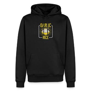 Délice à l’ail Rice Chef Amoureux Chef - Sweat à capuche Premium bio Homme - noir - Devant - Nico (187cm)