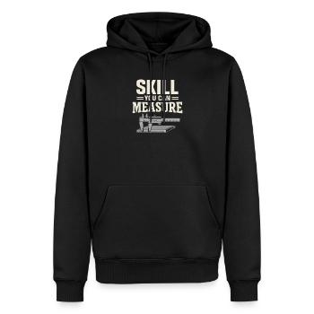 workers who are trained as welders and - Men’s Premium Organic Hoodie - black - Front - Nico (187cm)