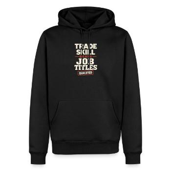 workers who are trained as welders and - Men’s Premium Organic Hoodie - black - Front - Nico (187cm)