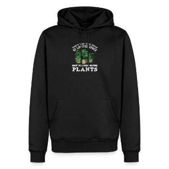 Les amoureux des plantes achètent plus de plantes Jardiniers - Sweat à capuche Premium bio Homme - noir - Devant - Nico (187cm)