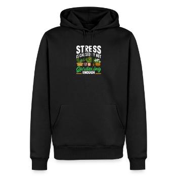 Amoureux des plantes Jardinage Jardiniers Plantes - Sweat à capuche Premium bio Homme - noir - Devant - Nico (187cm)
