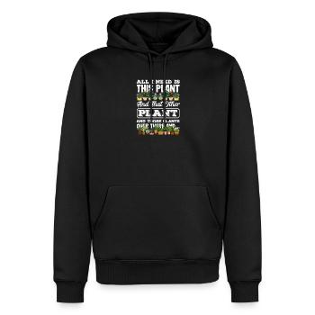 L’amoureux des plantes a besoin de plus de plantes plus drôles - Sweat à capuche Premium bio Homme - noir - Devant - Nico (187cm)