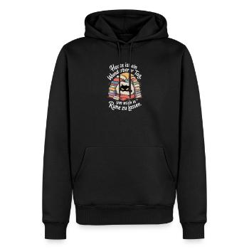 Une journée merveilleuse pour me laisser seule au bureau - Sweat à capuche Premium bio Homme - noir - Devant - Nico (187cm)