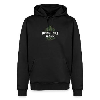 Emblème de la Forêt de l’Instinct Primal - Sweat à capuche Premium bio Homme - noir - Devant - Nico (187cm)