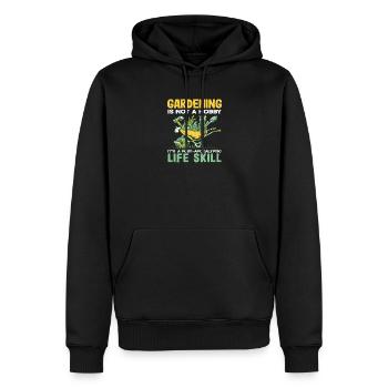 Plantes amoureuses de la vie Jardinage des plantes - Sweat à capuche Premium bio Homme - noir - Devant - Nico (187cm)