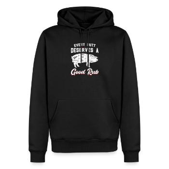 Every Butt Deserves a Good Rub - Männer Premium Bio Hoodie - Schwarz - Vorne - Nico (187cm)
