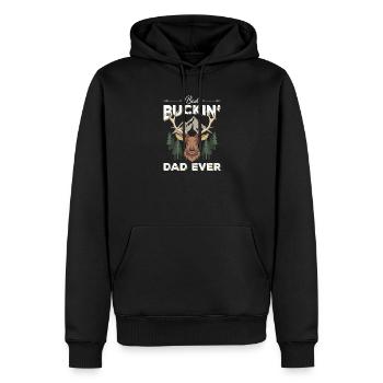 Best Buckin' Dad Ever - Männer Premium Bio Hoodie - Schwarz - Vorne - Nico (187cm)