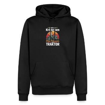 Prinzessin auf Traktor Retro - Männer Premium Bio Hoodie - Schwarz - Vorne - Nico (187cm)