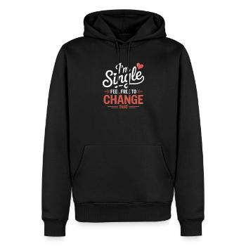 Single Sprüche Singles Lustiges Single Geschenk - Männer Premium Bio Hoodie - Schwarz - Vorne - Nico (187cm)