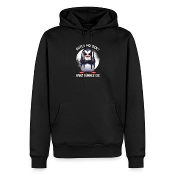 Bonjour, manchots de glace très minces, les endormis - Sweat à capuche Premium bio Homme - noir - Devant - Nico (187cm)