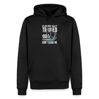 Voiture manuelle, entraînée classiquement - Sweat à capuche Premium bio Homme - noir - Devant - Nico (187cm)