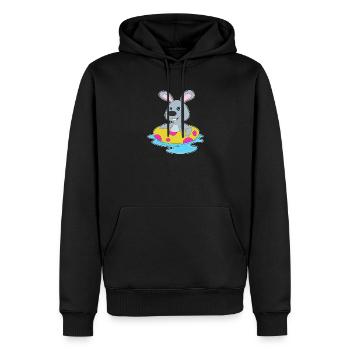 Été de la piscine de natation Bunny - Sweat à capuche Premium bio Homme - noir - Devant - Nico (187cm)