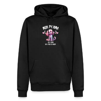 Lustige Cocker Spaniel Hundepyjamas - Männer Premium Bio Hoodie - Schwarz - Vorne - Nico (187cm)
