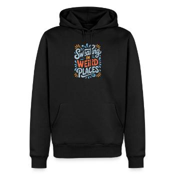 Schwitzen Sprüche Lustiges Schwitzen Geschenk - Männer Premium Bio Hoodie - Schwarz - Vorne - Nico (187cm)