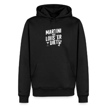 Martini- und Hummerdiät - Männer Premium Bio Hoodie - Schwarz - Vorne - Nico (187cm)