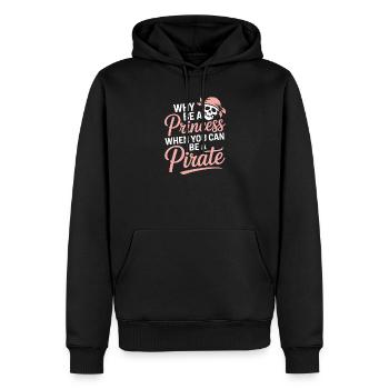 Attitude de la princesse pirate - Sweat à capuche Premium bio Homme - noir - Devant - Nico (187cm)