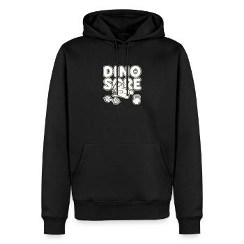 Dino Wunde lustiges Fitnessstudio-Wortspiel - Männer Premium Bio Hoodie - Schwarz - Vorne - Nico (187cm)