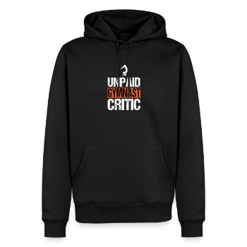 Critique de gymnaste non rémunérée Maman drôle de gymnastique - Sweat à capuche Premium bio Homme - noir - Devant - Nico (187cm)