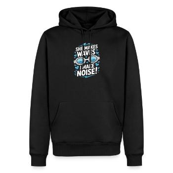 Schwimmen Sprüche Lustiges Schwimmen Geschenk - Männer Premium Bio Hoodie - Schwarz - Vorne - Nico (187cm)