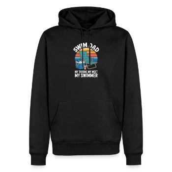 Schwimmen Sprüche Lustiges Schwimmen Geschenk - Männer Premium Bio Hoodie - Schwarz - Vorne - Nico (187cm)