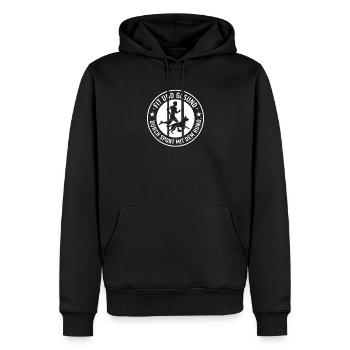 Des sports en forme et sains avec le chien - Sweat à capuche Premium bio Homme - noir - Devant - Nico (187cm)