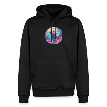 Seelöwen Seelöwe - Männer Premium Bio Hoodie - Schwarz - Vorne - Nico (187cm)